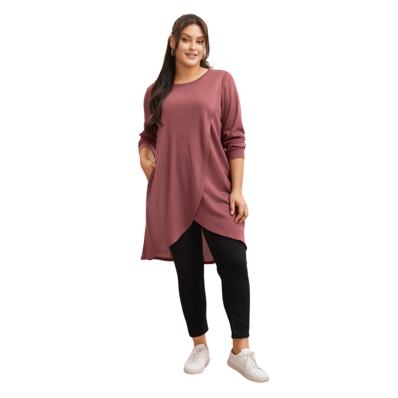 Solid-Waffle-Knit-Overlap-Hem-Dusty-Pink-T-shirt-3.png